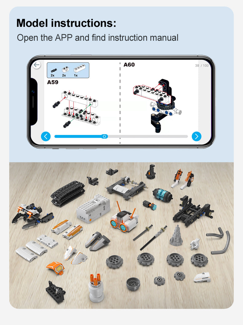 V aplikaciji so navodila in kodirni bloki