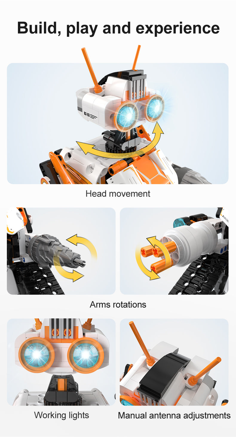 Z-BOT – gibljiva glava, rotacija rok, LED luči
