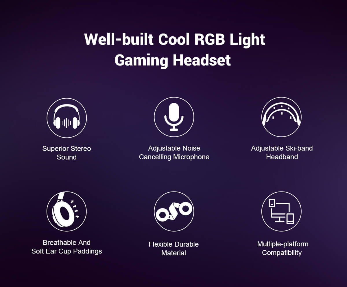 EKSA® E3000 RGB-Gaming-Headset