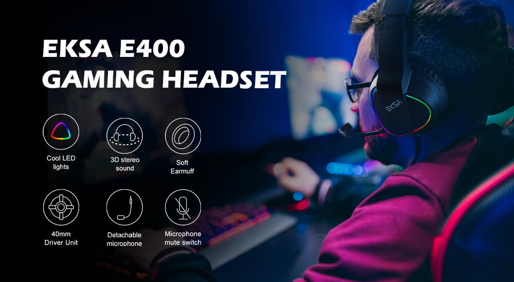EKSA® E400 3D Stereo Surround Sound Gaming Headset