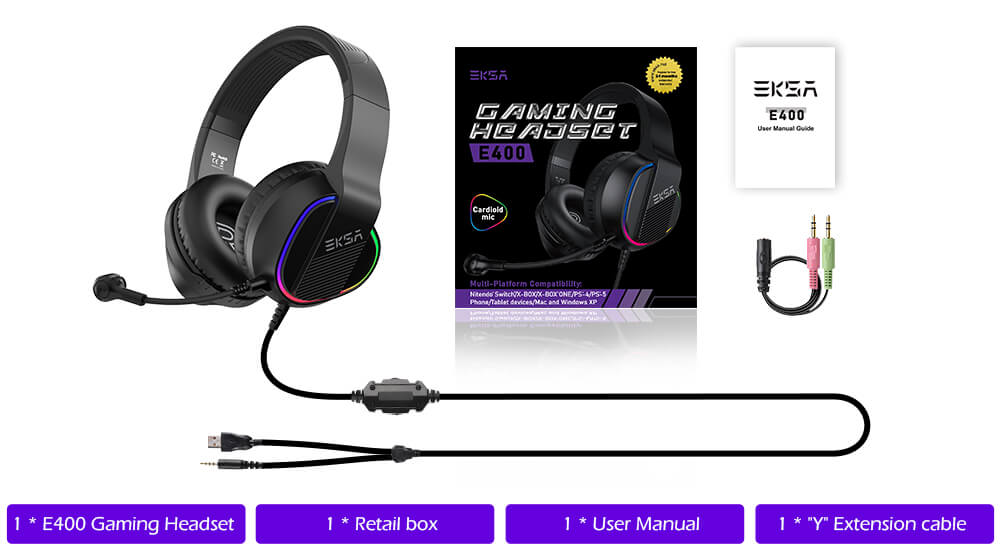 EKSA® E400 3D Stereo Surround Sound Gaming Headset
