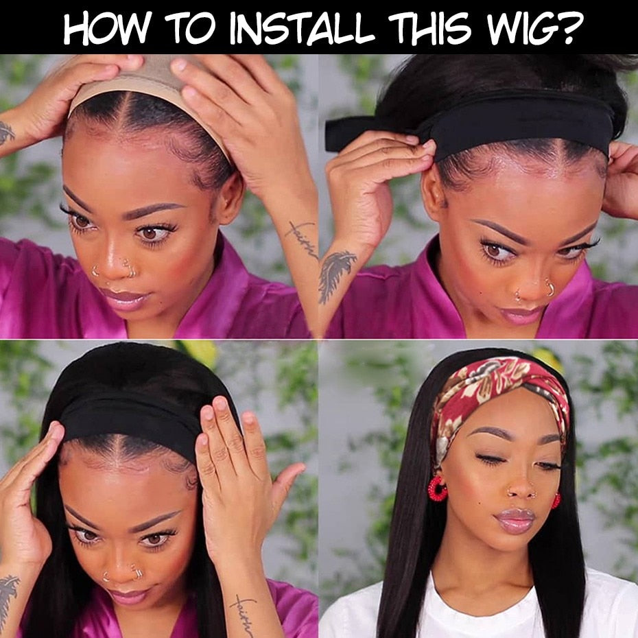 Glueless Straight Headband Wig