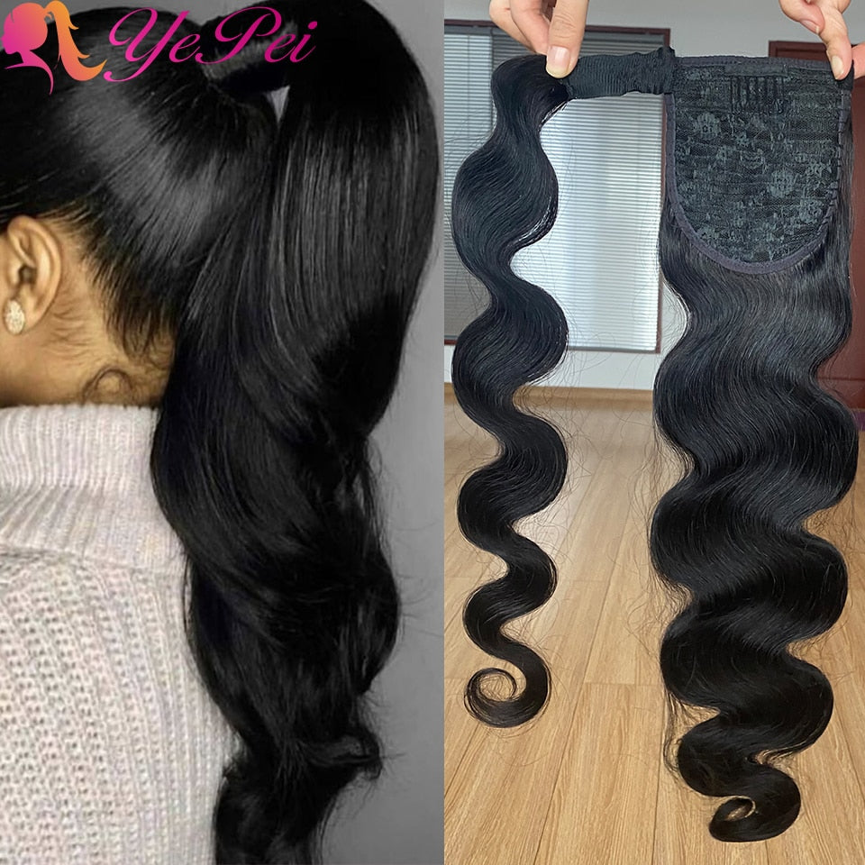 Body Wave Human Hair Ponytail