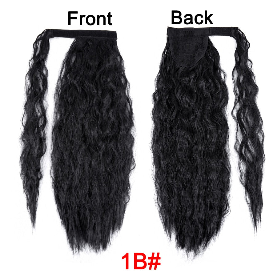 Synthetic Long Corn Wavy Ponytail