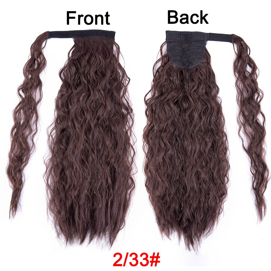 Synthetic Long Corn Wavy Ponytail