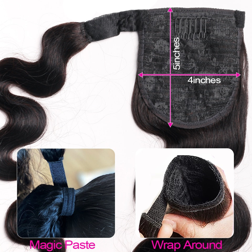 Body Wave Human Hair Ponytail