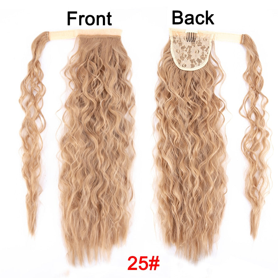 Synthetic Long Corn Wavy Ponytail