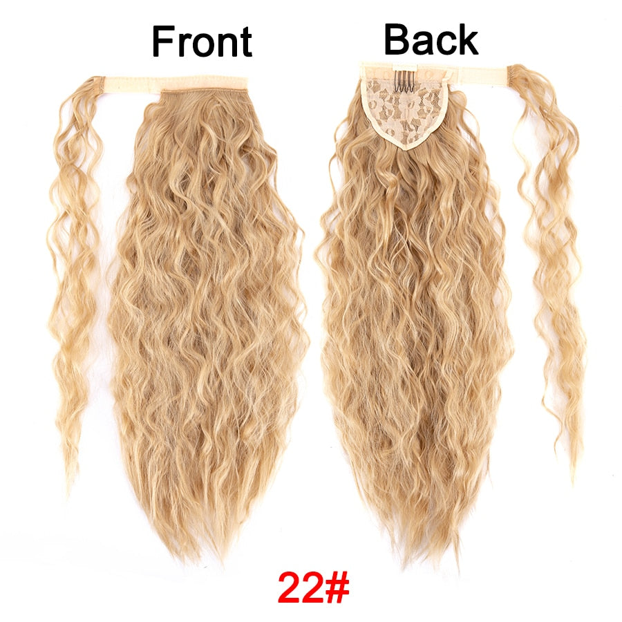 Synthetic Long Corn Wavy Ponytail