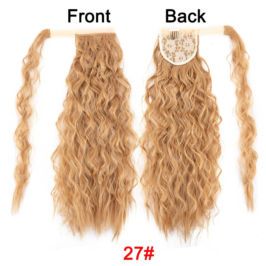 Synthetic Long Corn Wavy Ponytail