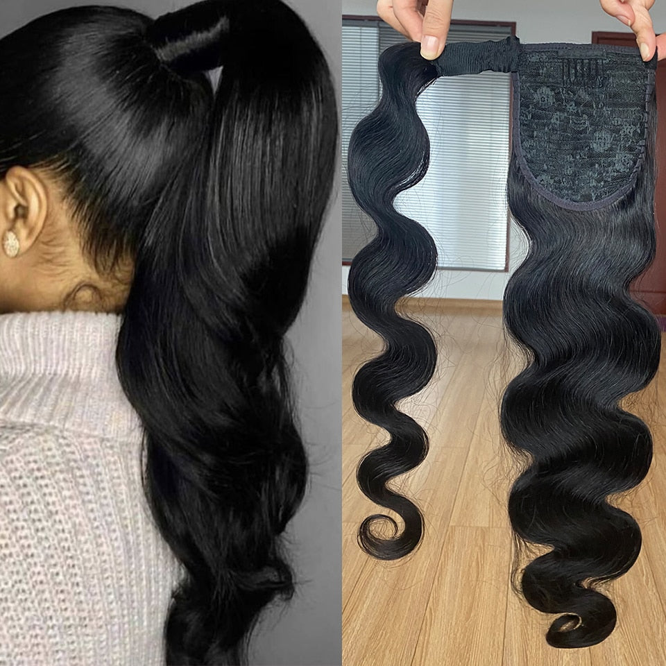 Body Wave Human Hair Ponytail