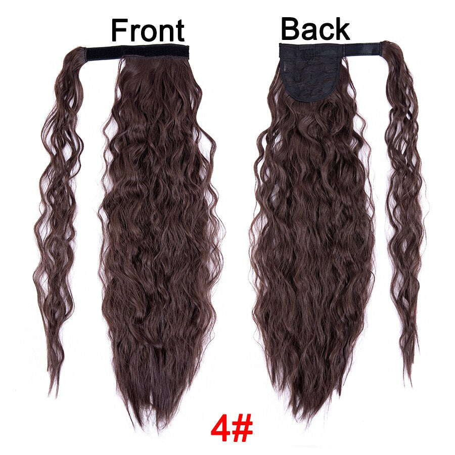 Synthetic Long Corn Wavy Ponytail