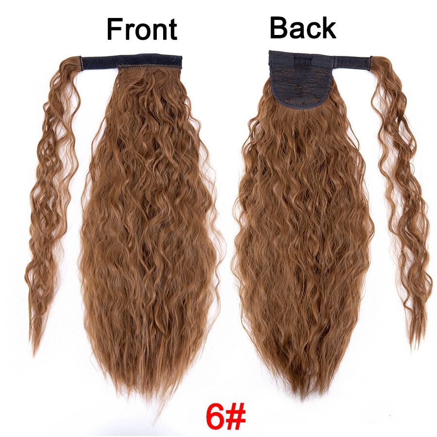 Synthetic Long Corn Wavy Ponytail