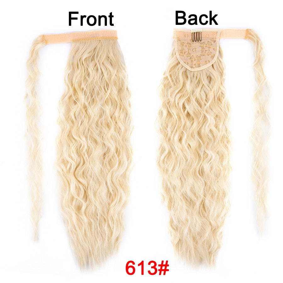 Synthetic Long Corn Wavy Ponytail