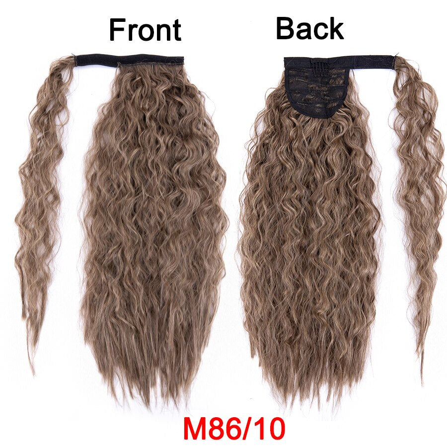 Synthetic Long Corn Wavy Ponytail