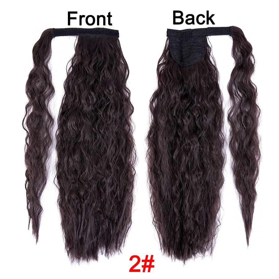 Synthetic Long Corn Wavy Ponytail