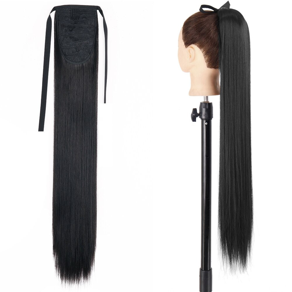 Long Straight Synthetic Ponytail Hair Extension