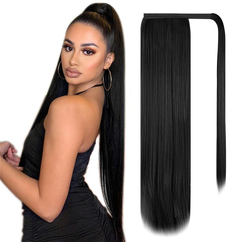 Long Straight Hair Wrap Around Remy Hair Extensions