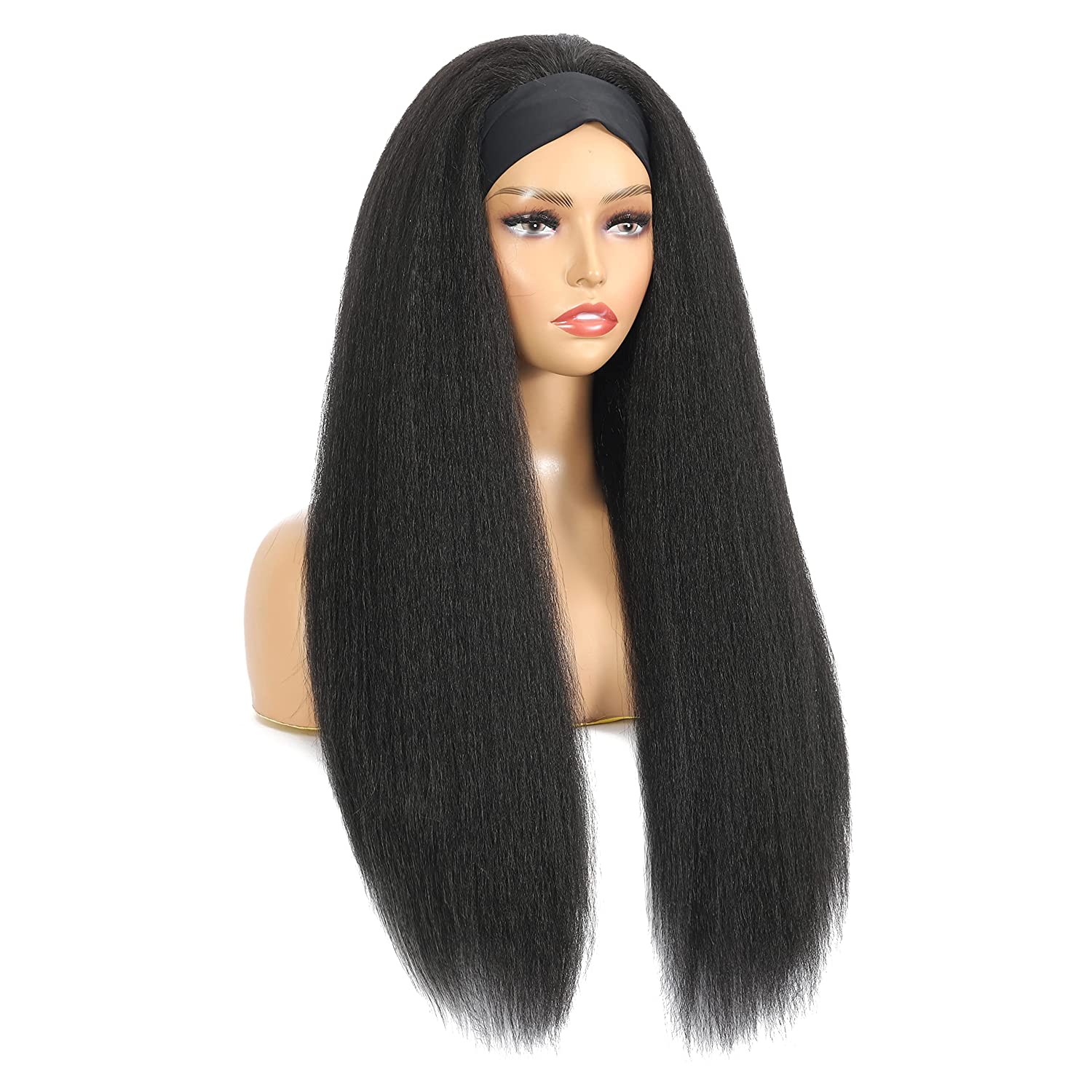 Synthetic Long Straight Headband Wigs