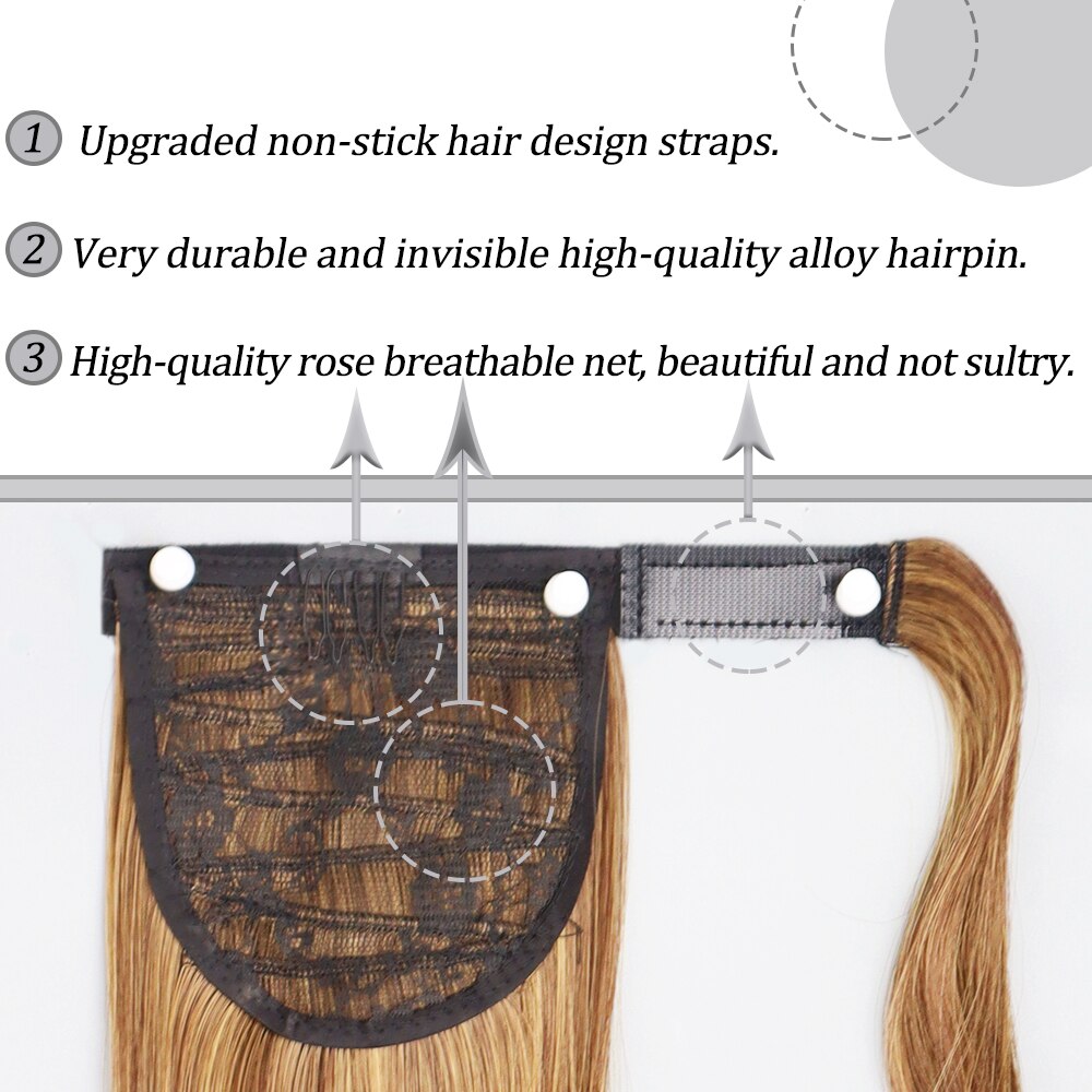 Long Straight Synthetic Ponytail Hair Extension