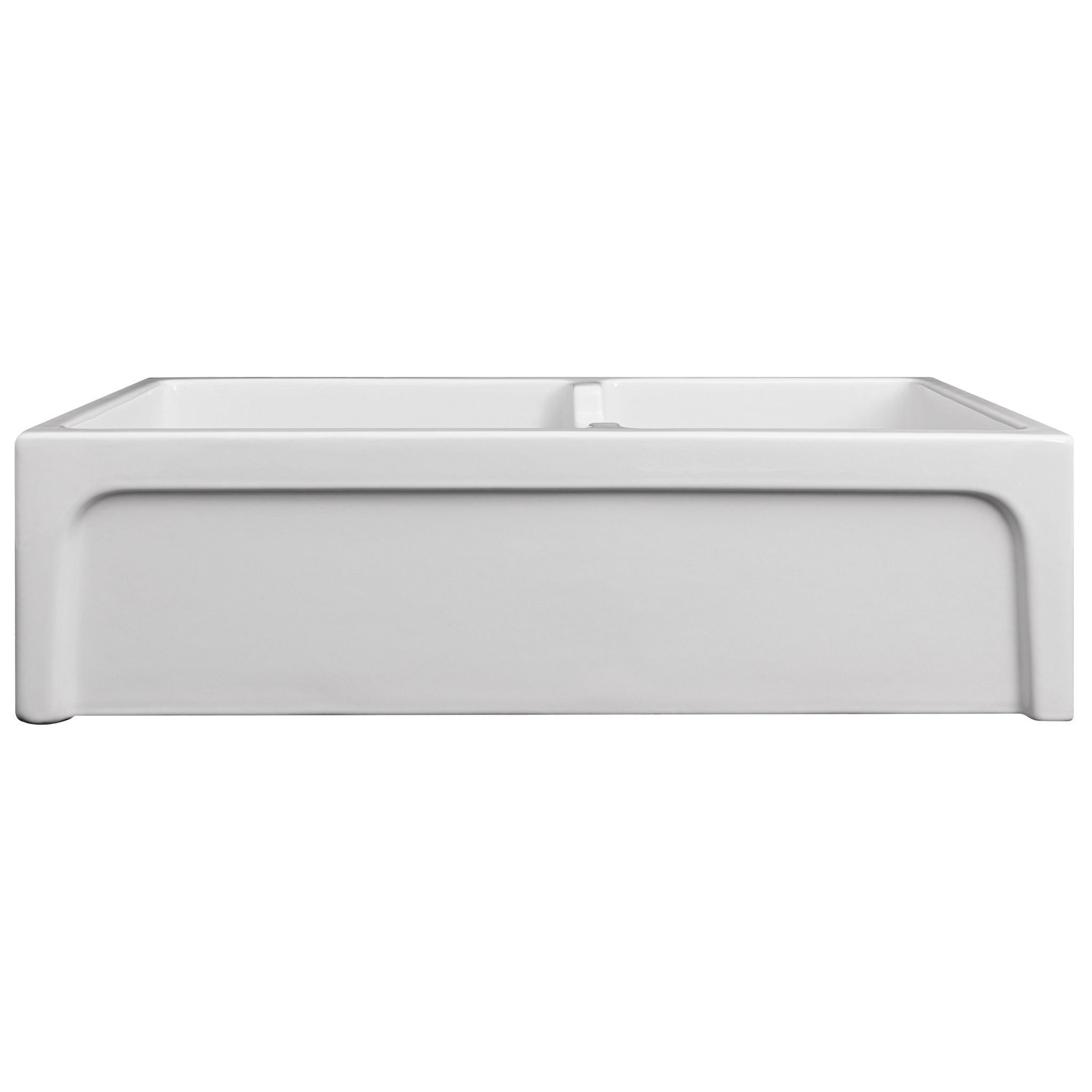 ZLINE Palermo Farmhouse Reversible Fireclay Sink in White Gloss (FRC5121-WH-36)