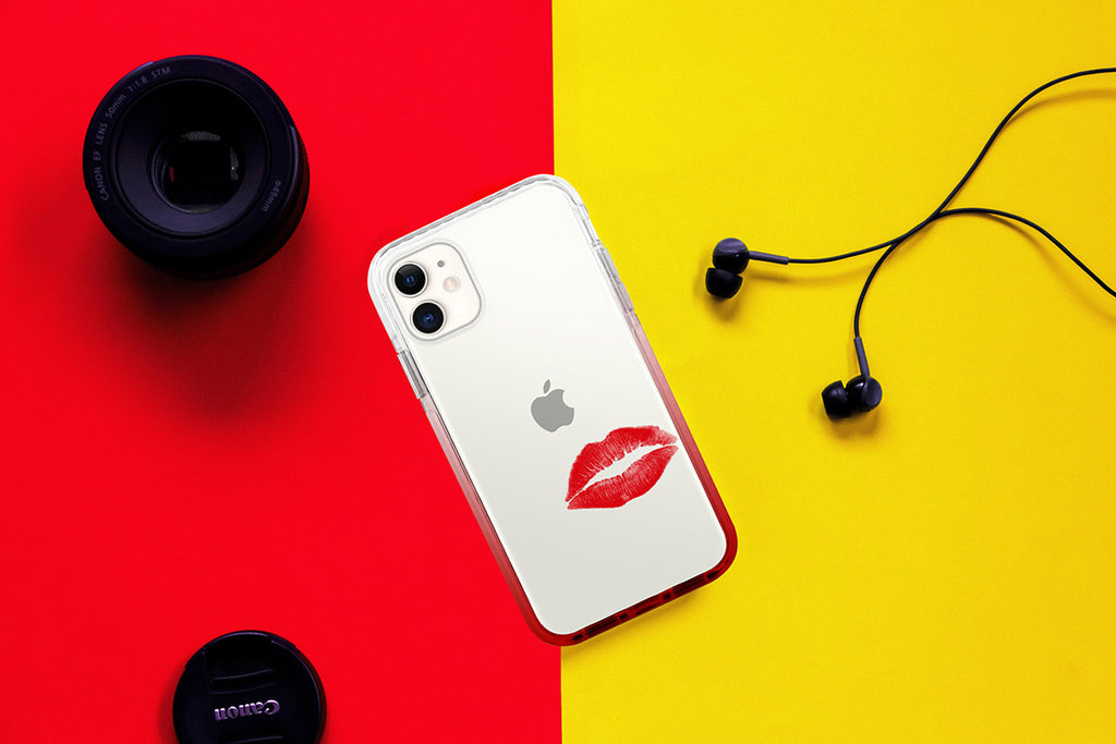 give me a kiss-red lips iphone 11 case - HIMODA-CHIC