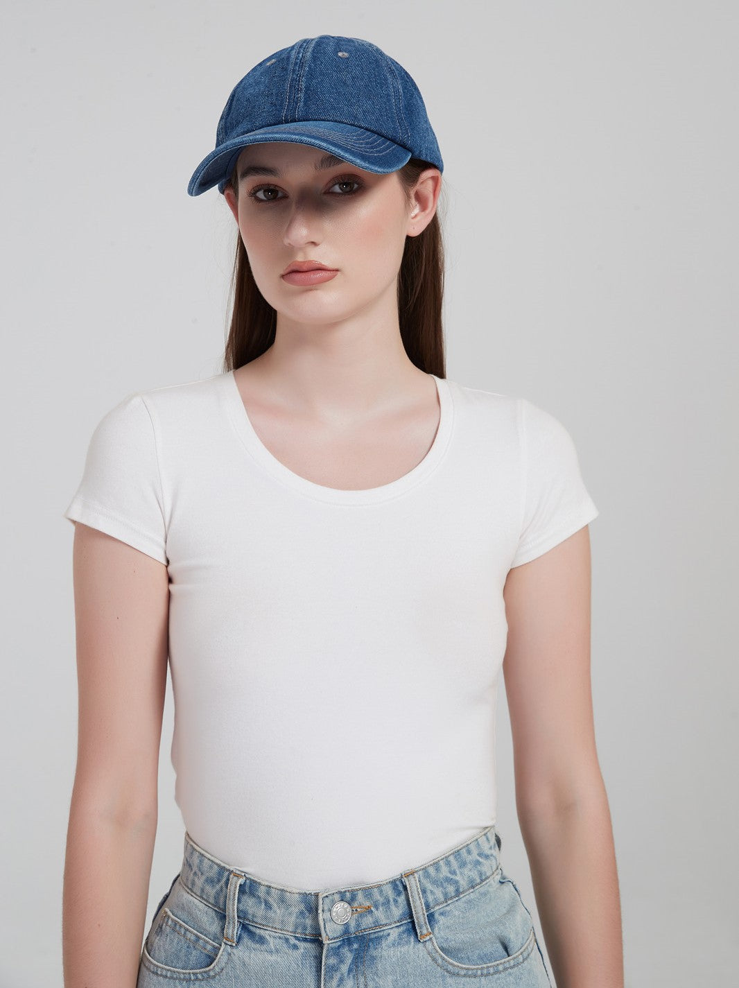 HIMODA denim baseball cap - blue- plain 1