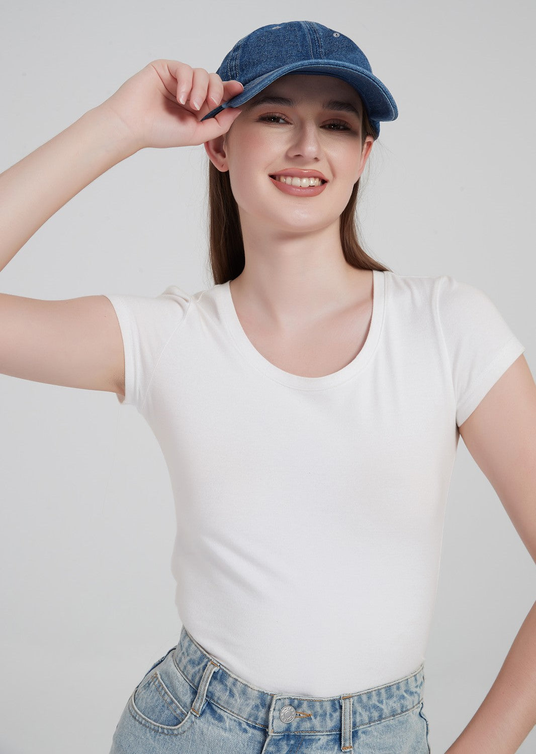 HIMODA denim baseball cap - blue- plain 2