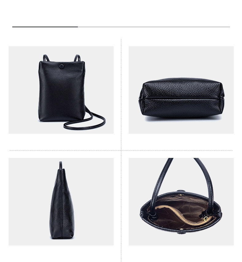 HIMODA soft leather cell phone holster- black