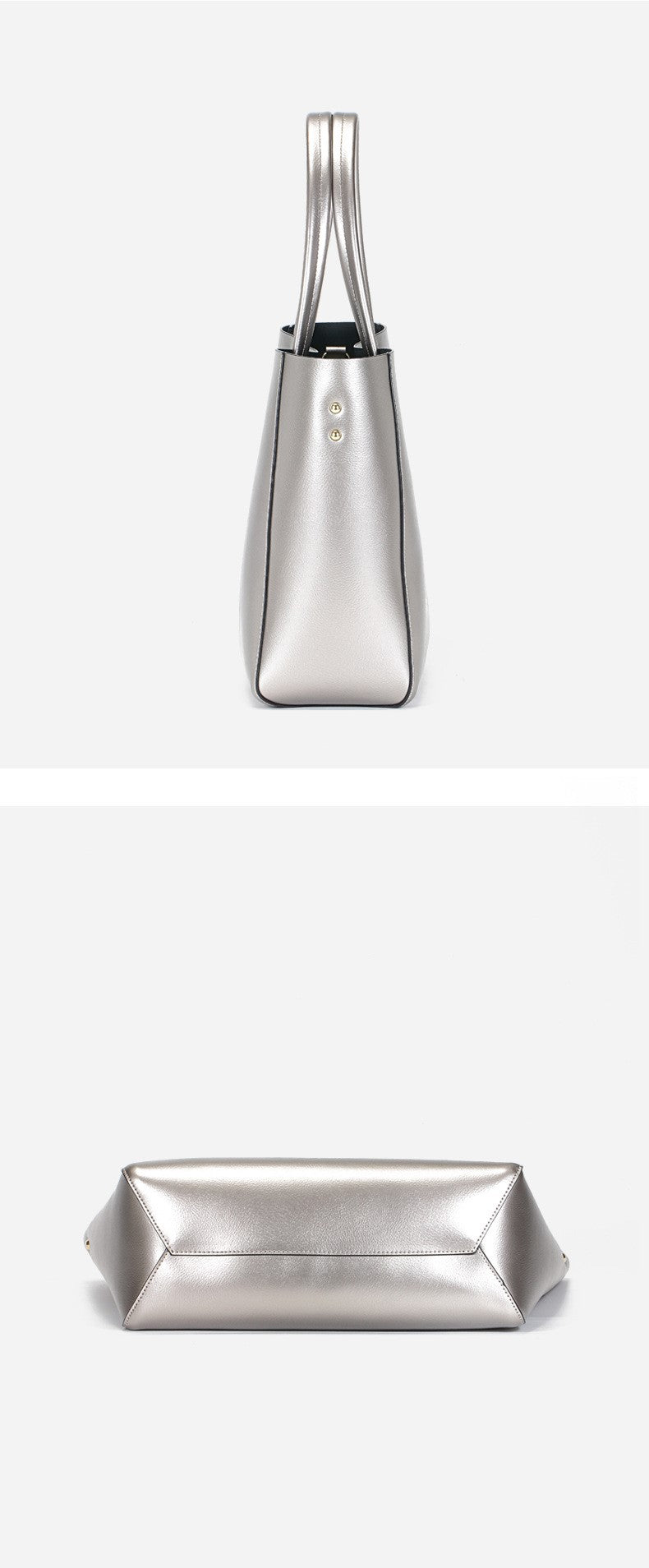 HIMODA glossy leather tote bag - detail 4