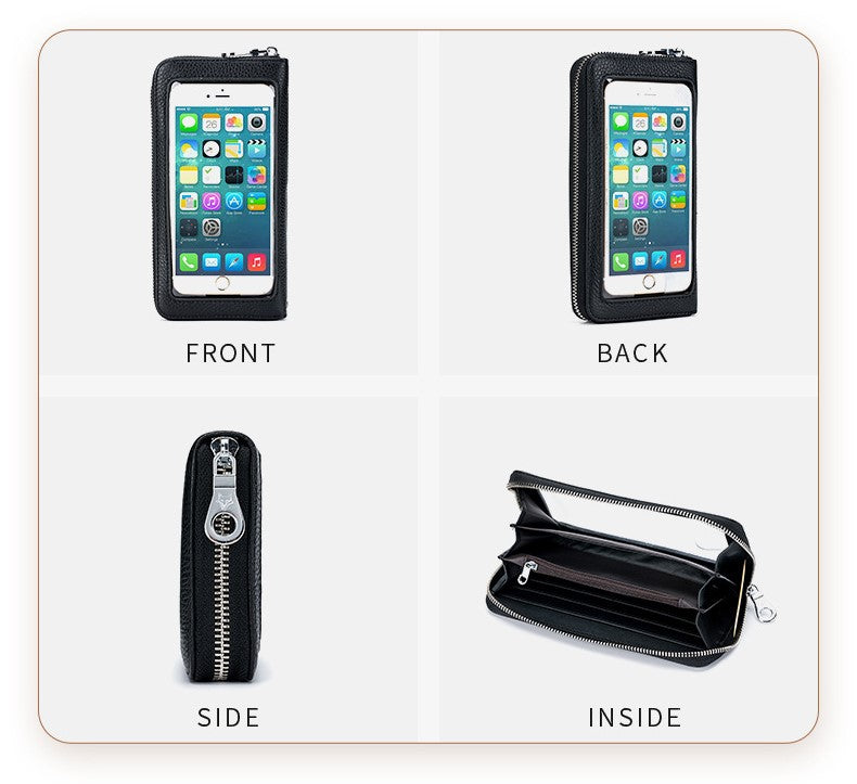 HIMODA leather touch screen phone bag-shoulder purse- display 2