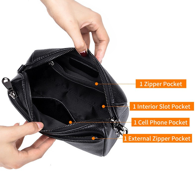 HIMODA small genuine leather cell phone bag- display 2