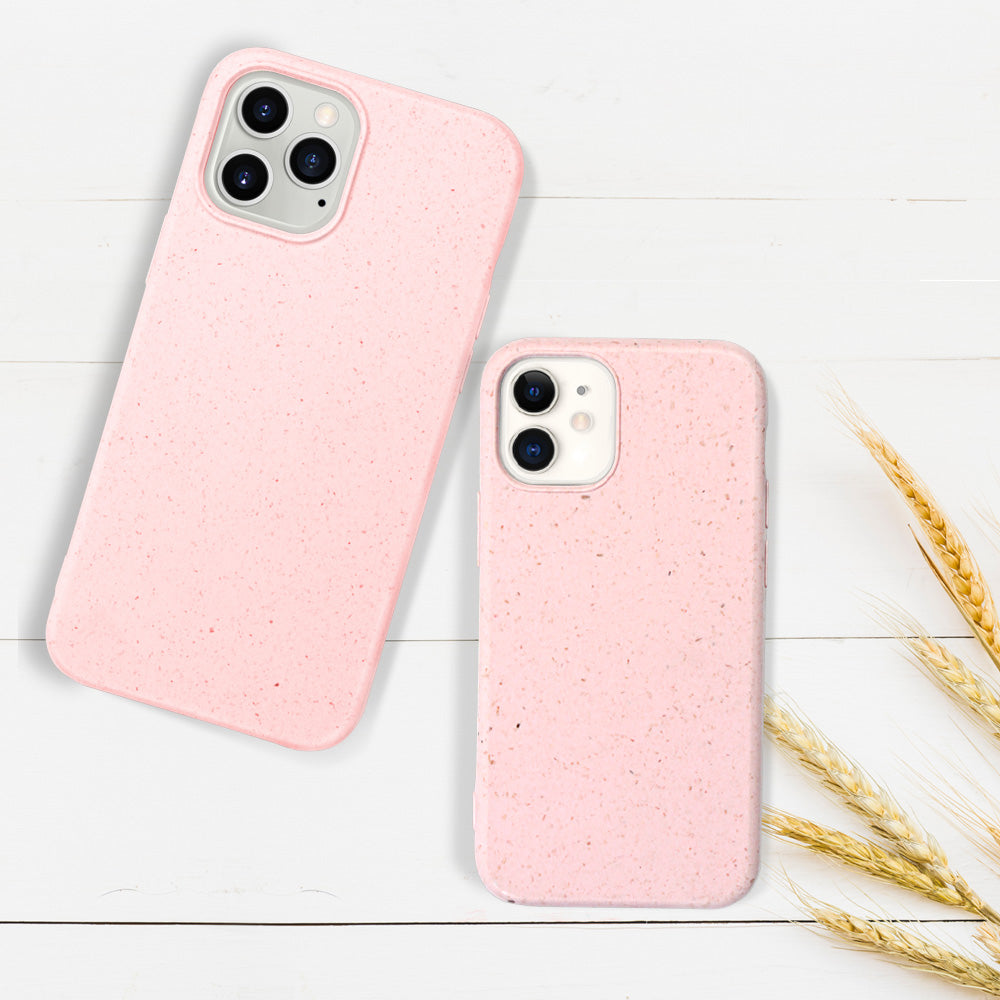 eco friendly compostable iphone 12 pro max case - HIMODA biodegradable - pastel pink