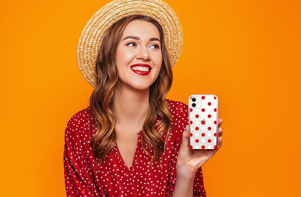 retro red polka dots iphone 11 pro case - himoda fashion 2020