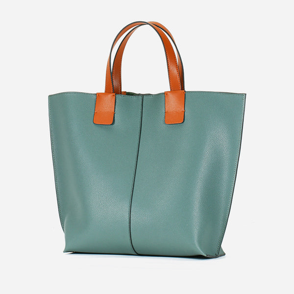 HIMODA genuine leather tote bag - blue
