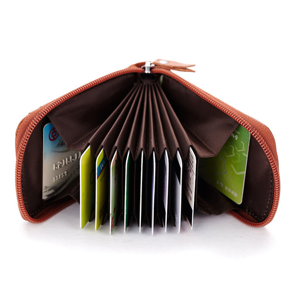 himoda real leather card holder-organized purse