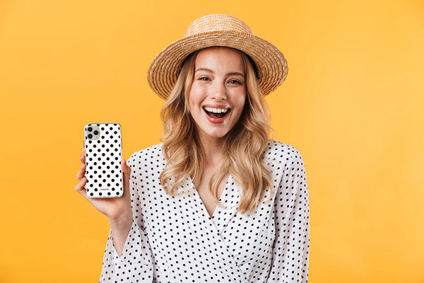 fancy polka dots iphone 12 case - fashion women - HIMODA