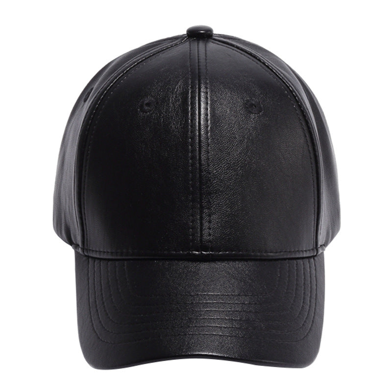 Vegan Leather Snapback Baseball Cap - Classic