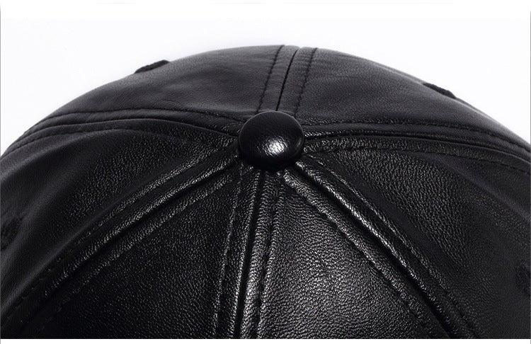 Vegan Leather Snapback Baseball Cap - Classic