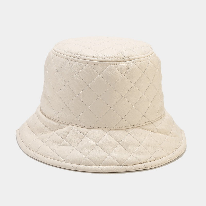 Quilted Leather Bucket Hat
