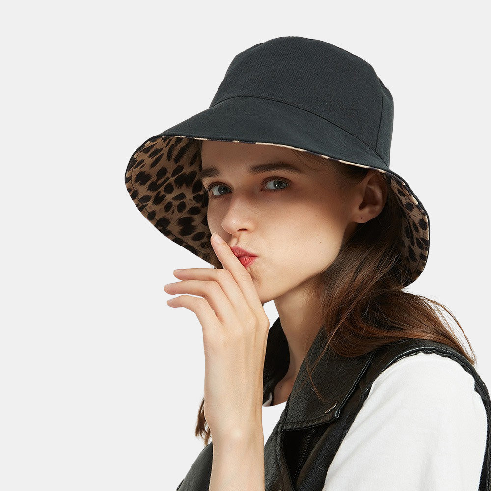 Reversible Leopard Print Bucket Hat