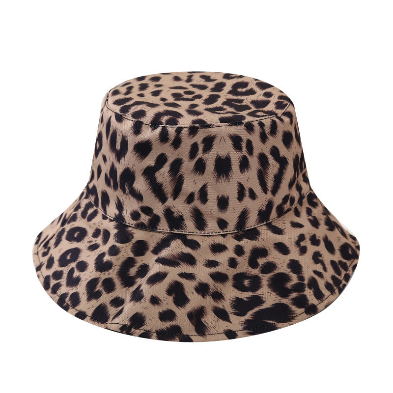 Reversible Leopard Print Bucket Hat