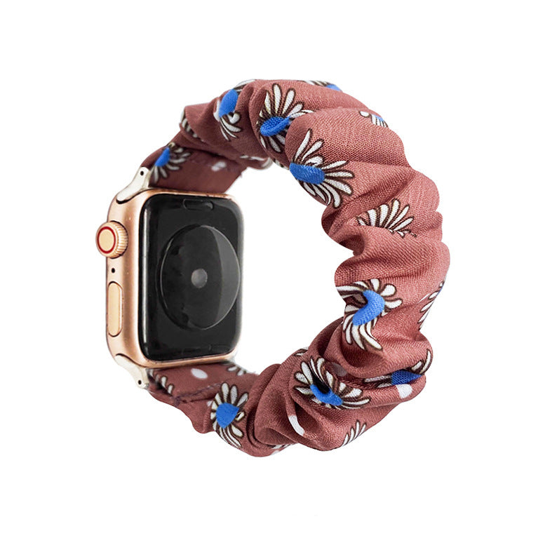 Floral Scrunchie Apple Watch Band - Holiday Vibe