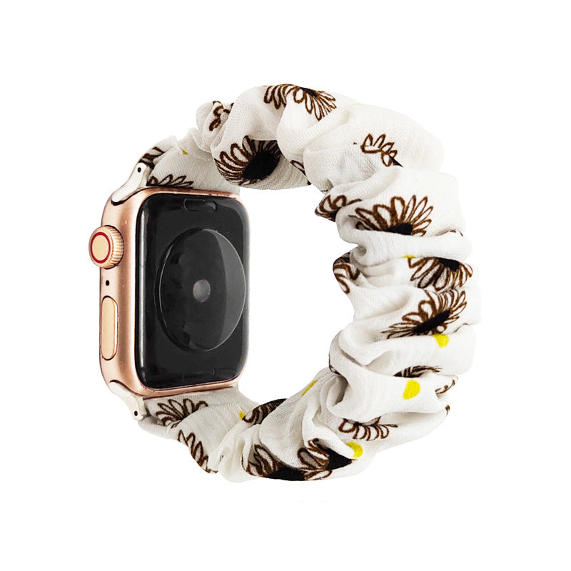 Floral Scrunchie Apple Watch Band - Holiday Vibe