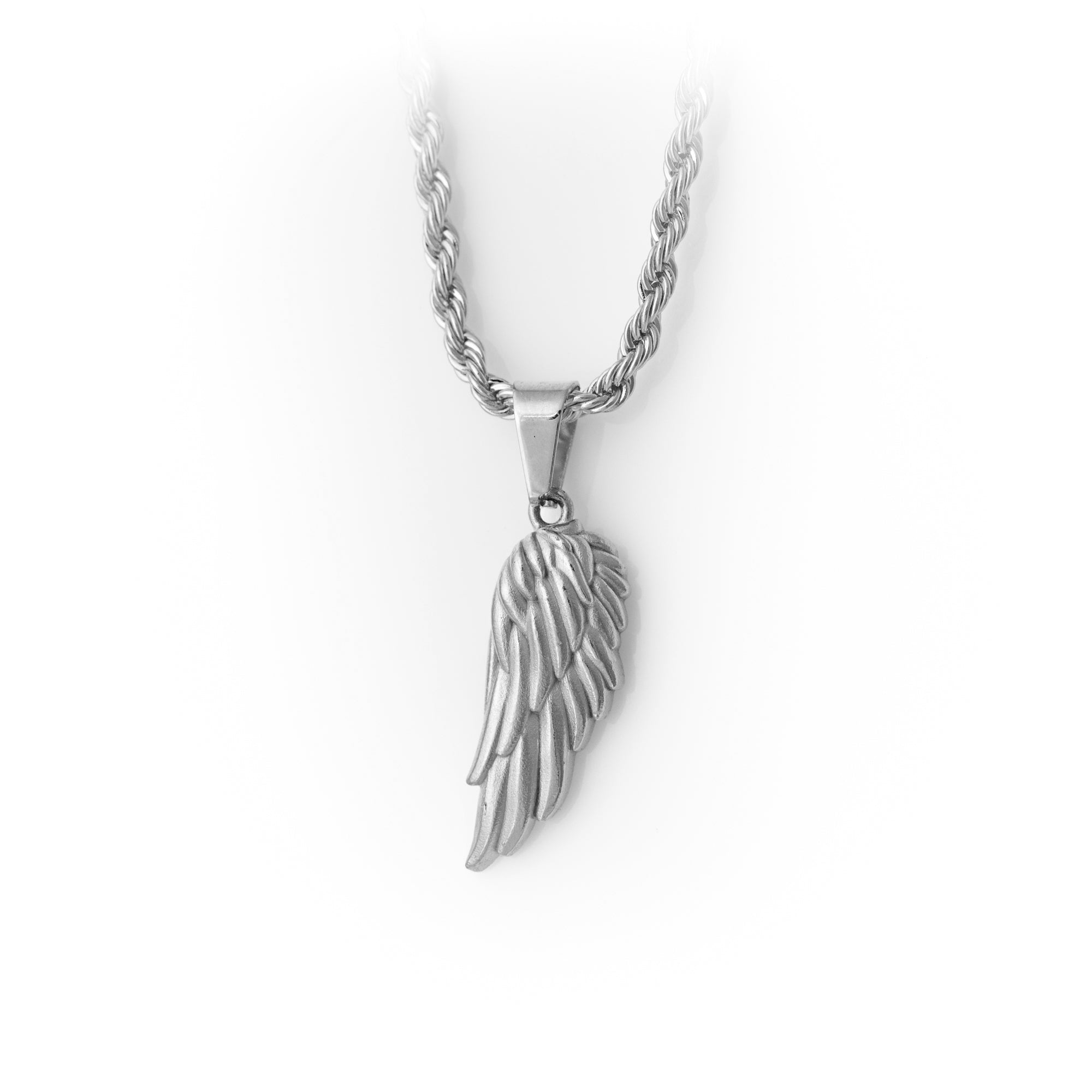 White Gold Wing Necklace