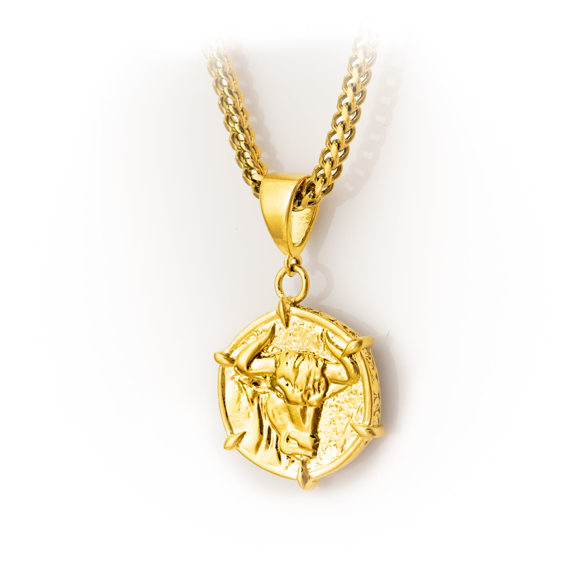 Gold Taurus Necklace
