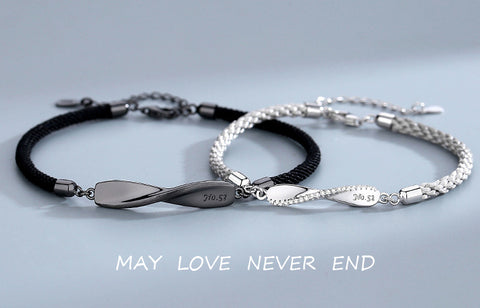 matching bracelets for couples SILVER