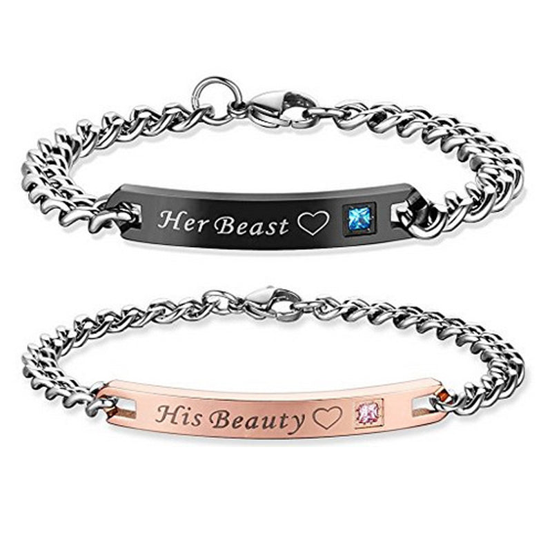 His Beauty & Her Beast Relationship Bracelets