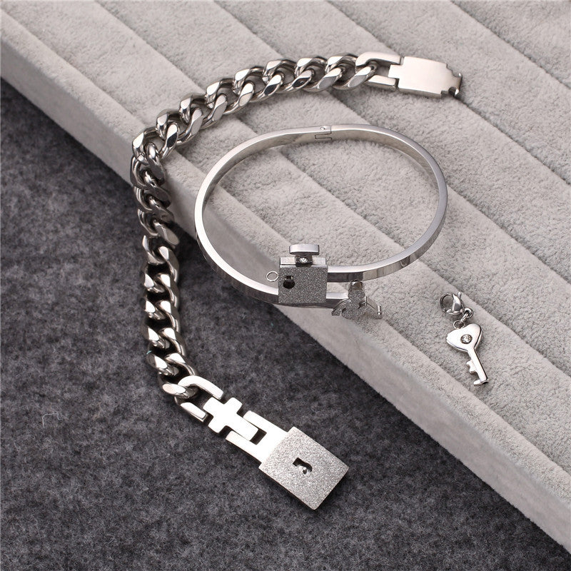 Matching Bracelets for Couples - Bracelet with Lock and Key