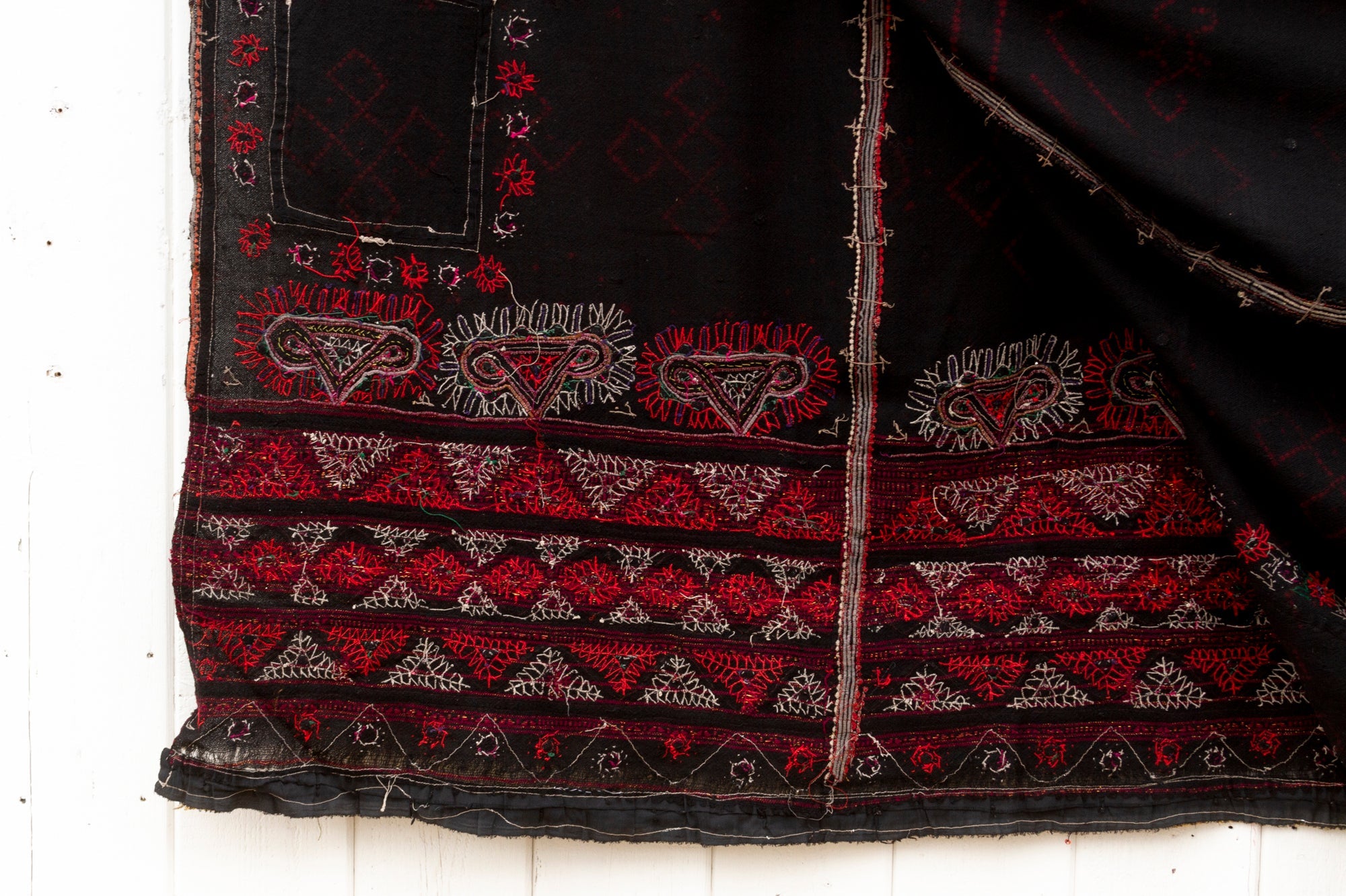 Vibrant Large Rabari Embroidered Throw (Trade)