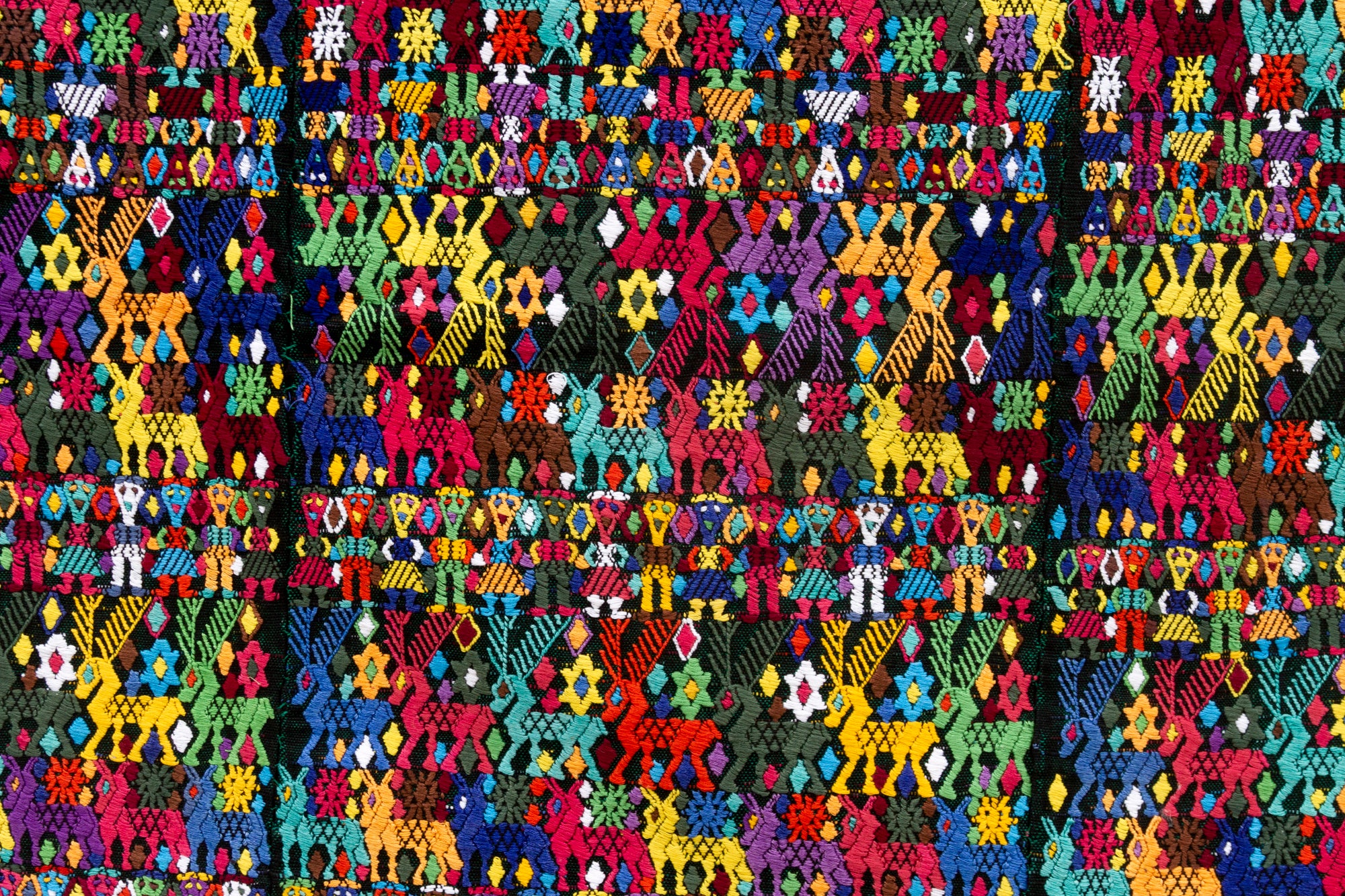 Vintage Multicolor Huipil Mayan Textile